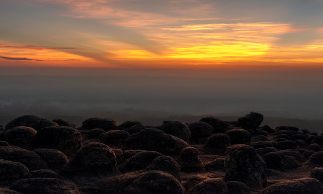 Best places to view the sea of mist in Thailand: We're still on earth. This is Lan Hin Pum at Phu Hin Rong Kla in Phetchabun.