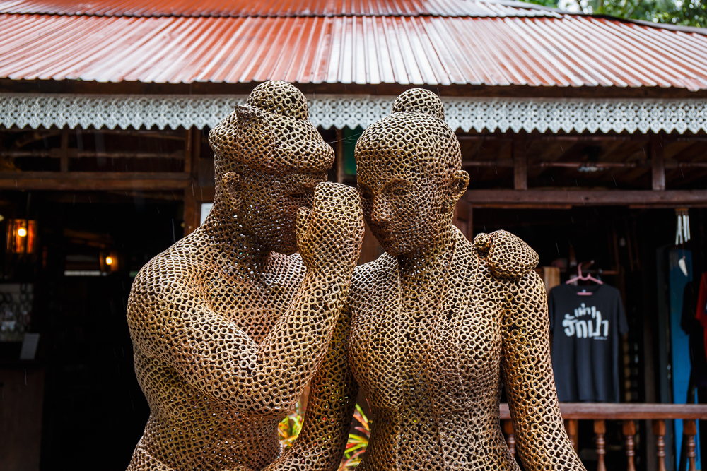 Hidden art museums and art galleries in Thailand: A contemporary take on Nan's iconic Whisper of Love murals at Nan Riverside Arts Space
