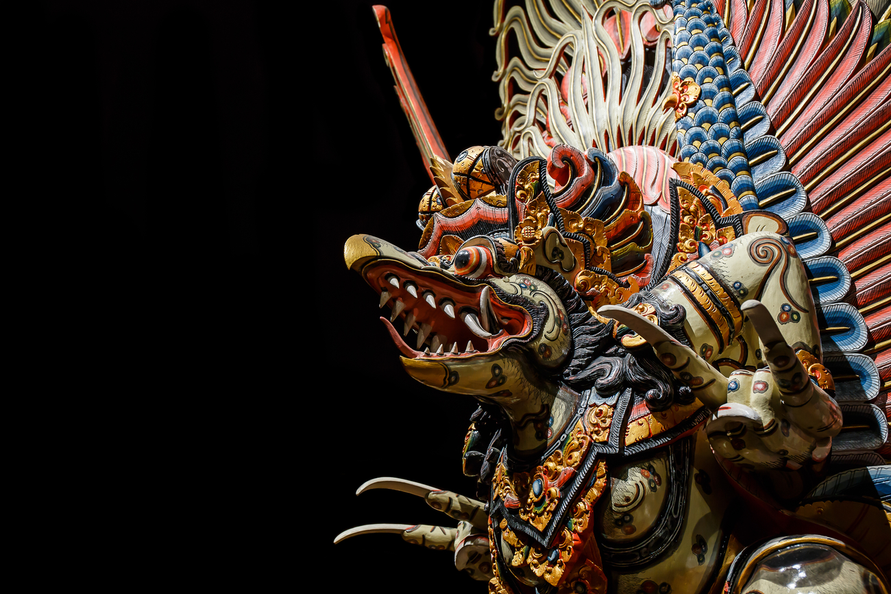 Hidden art museums and art galleries in Thailand: Wooden Garuda at Woodland Muangmai, Nakhon Pathom